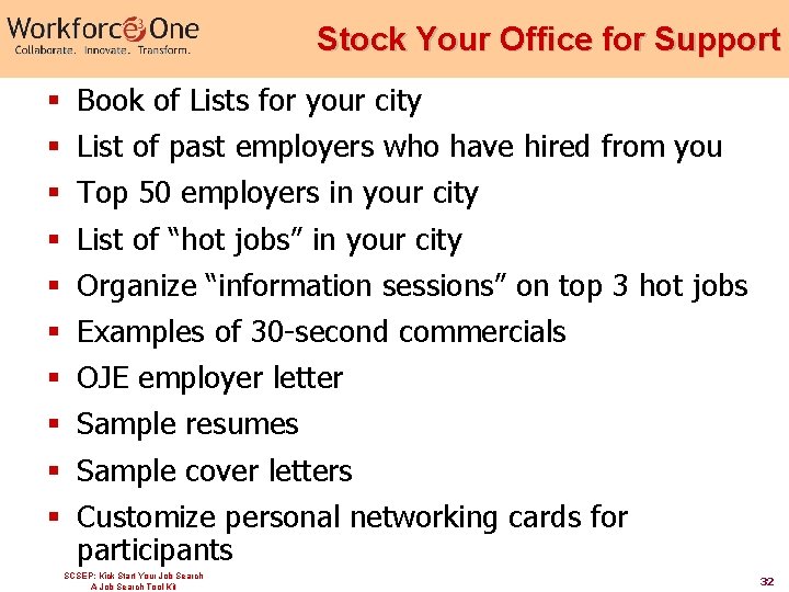 Stock Your Office for Support § § § § § Book of Lists for