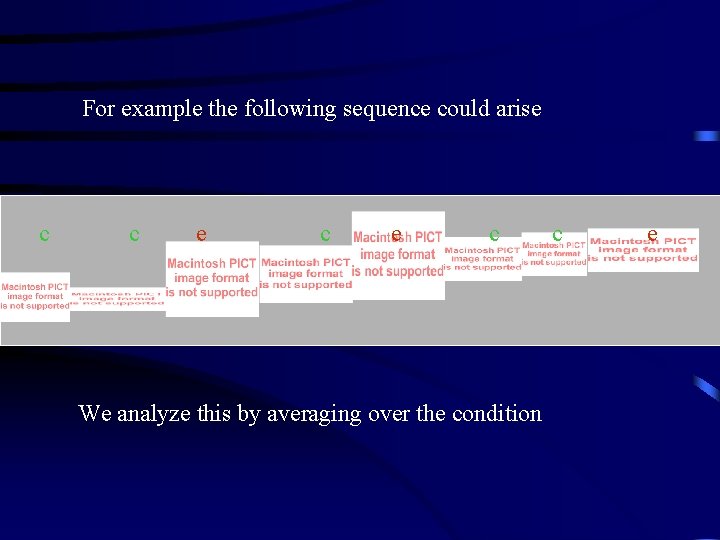 For example the following sequence could arise c c e c We analyze this