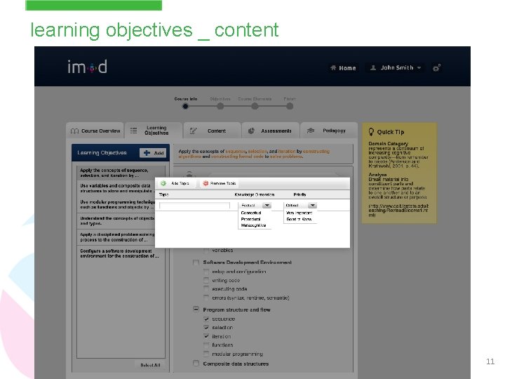 learning objectives _ content 11 