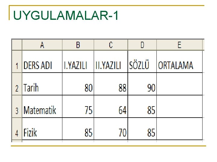 UYGULAMALAR-1 