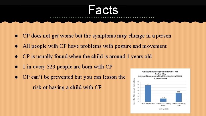 Facts ● CP does not get worse but the symptoms may change in a