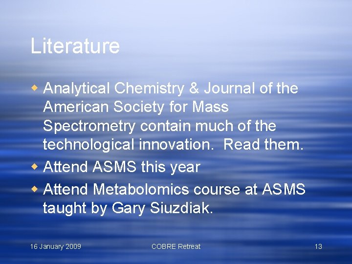Literature w Analytical Chemistry & Journal of the American Society for Mass Spectrometry contain