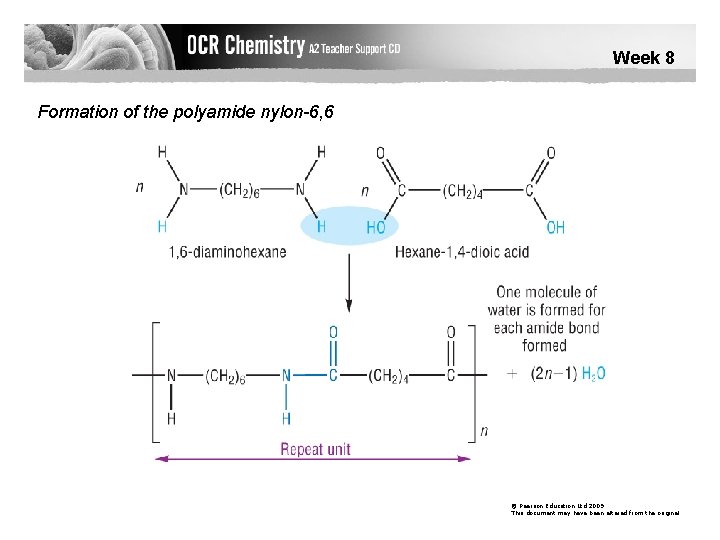 Week 8 Formation of the polyamide nylon-6, 6 © Pearson Education Ltd 2009 This
