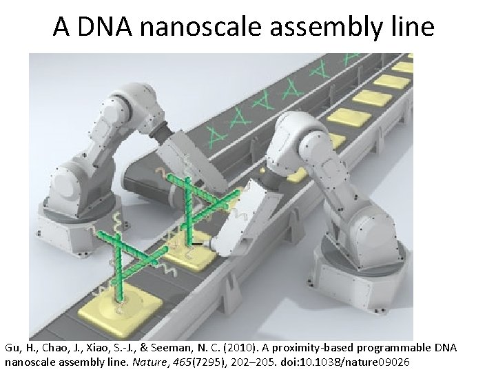 A DNA nanoscale assembly line Gu, H. , Chao, J. , Xiao, S. -J.