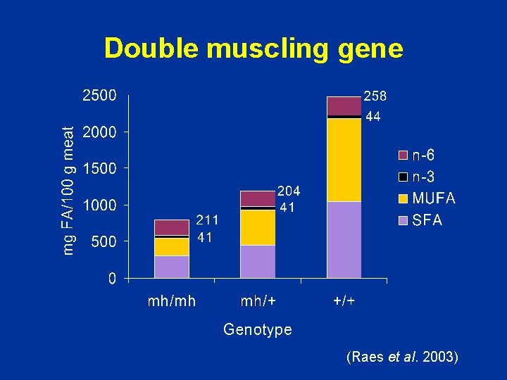 Double muscling gene (Raes et al. 2003) 