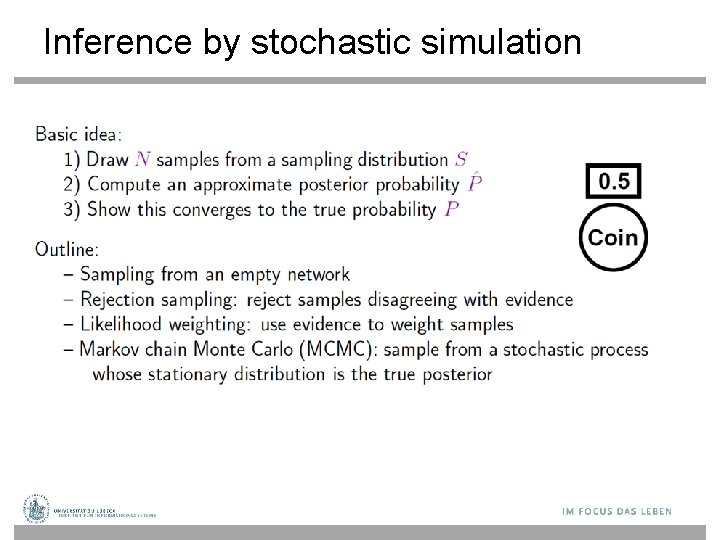 Inference by stochastic simulation 