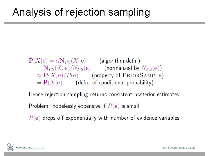 Analysis of rejection sampling 