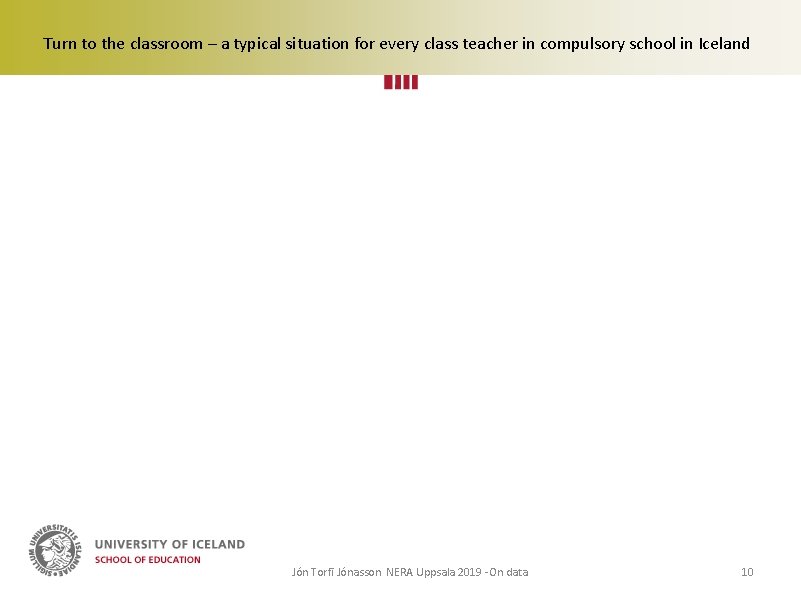 Turn to the classroom – a typical situation for every class teacher in compulsory