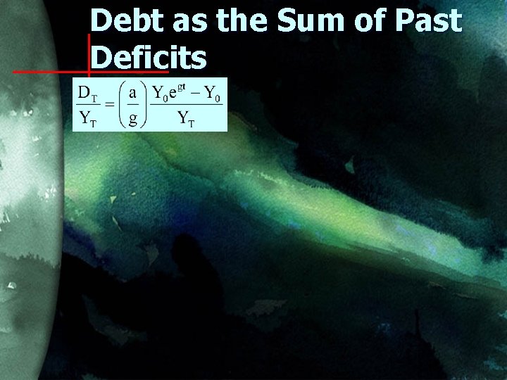 Debt as the Sum of Past Deficits 
