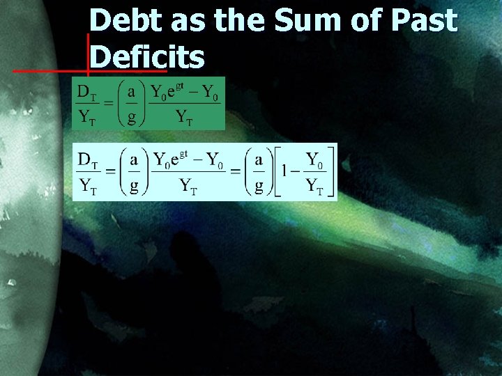 Debt as the Sum of Past Deficits 