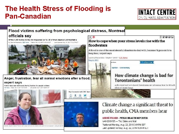 The Health Stress of Flooding is Pan-Canadian 10 