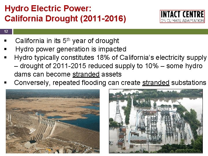 Hydro Electric Power: California Drought (2011 -2016) 12 § § California in its 5