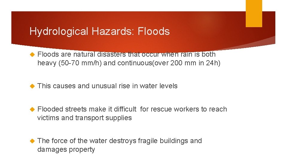 Meteorological and Hydrological Hazards Vocabulary The Equator an