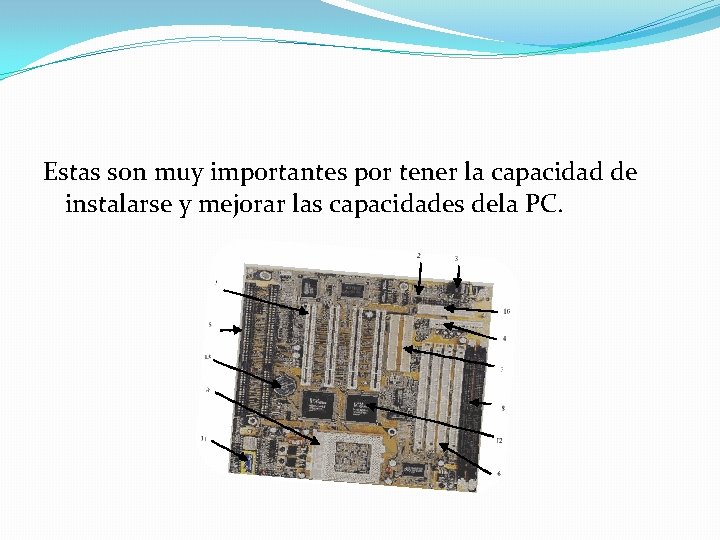 Estas son muy importantes por tener la capacidad de instalarse y mejorar las capacidades