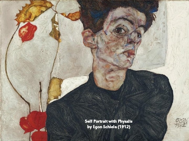 la mort et la jeune fille (1915 -1916) Self Portrait with Physalis par Egon