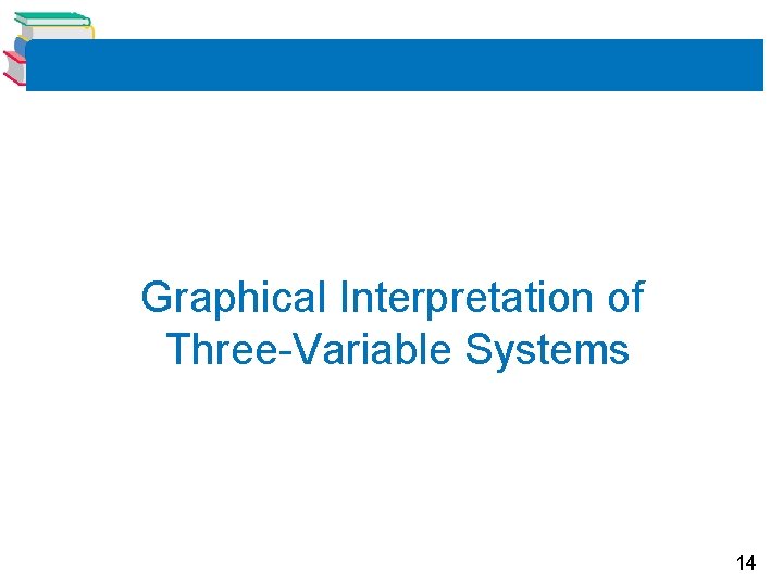 Graphical Interpretation of Three-Variable Systems 14 