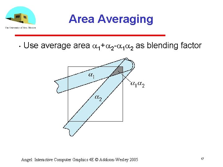 Area Averaging • Use average area a 1+a 2 a 1 a 2 as