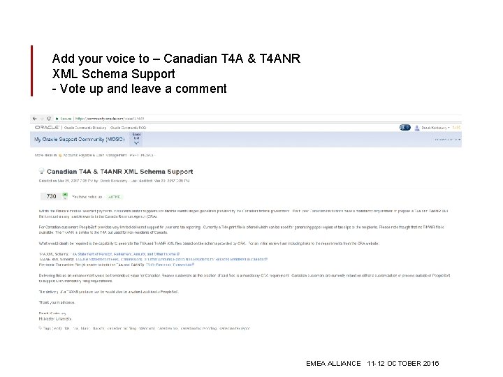 Add your voice to – Canadian T 4 A & T 4 ANR XML