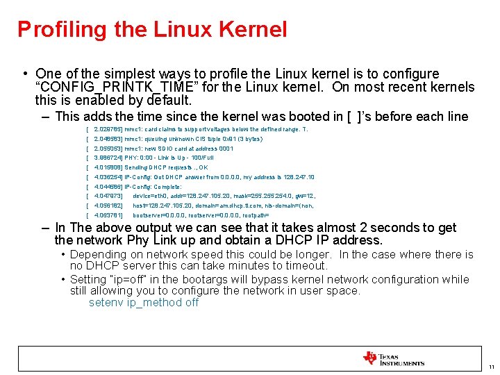 Profiling the Linux Kernel • One of the simplest ways to profile the Linux Profiling the Linux Kernel • One of the simplest ways to profile the Linux