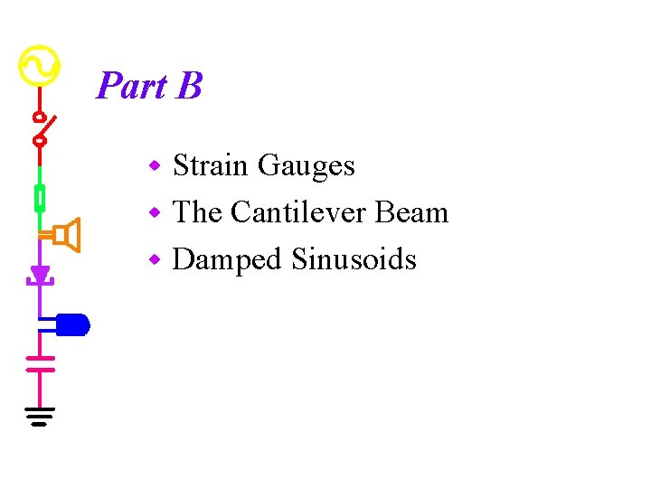 Part B Strain Gauges w The Cantilever Beam w Damped Sinusoids w 