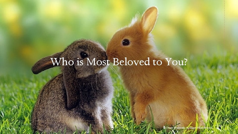 Who is Most Beloved to You? © Umm Ibraheem, A Happy Homeschool 