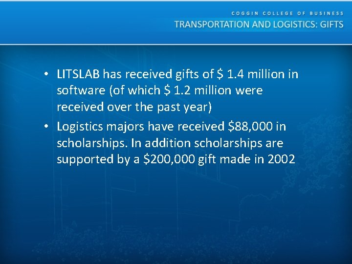  • LITSLAB has received gifts of $ 1. 4 million in software (of