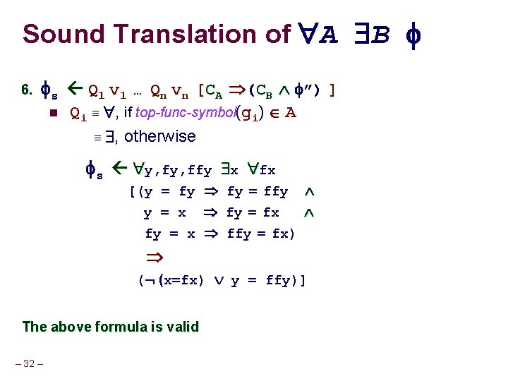 Sound Translation of A B 6. s Q 1 v 1 … Qn vn
