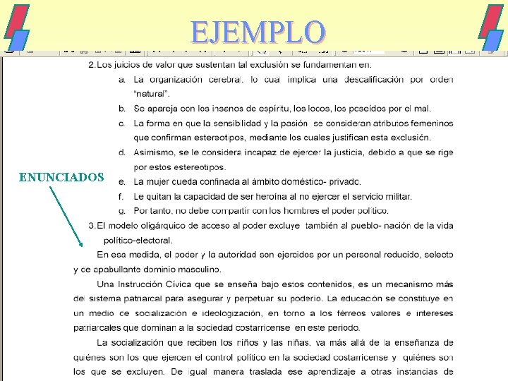 EJEMPLO ENUNCIADOS 