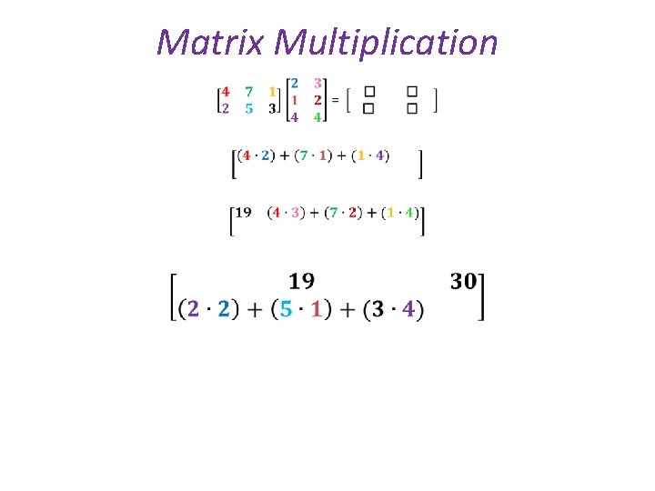 Matrix Multiplication • 