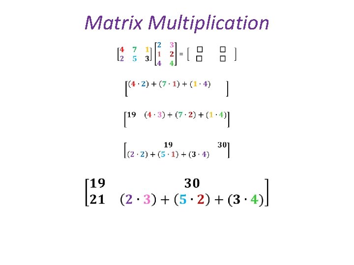 Matrix Multiplication • 