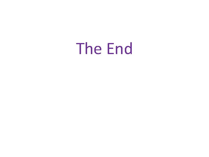 The End 