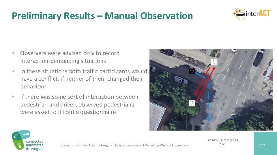Preliminary Results – Manual Observation • Observers were advised only to record interaction-demanding situations