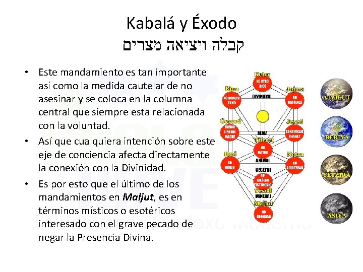 Kabalá y Éxodo קבלה ויציאה מצרים • Este mandamiento es tan importante así como