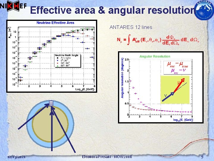 Effective area & angular resolution ANTARES 12 lines 12/13/2021 Eleonora Presani - NOW 2008