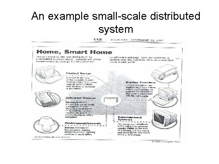 An example small-scale distributed system An example small-scale distributed system
