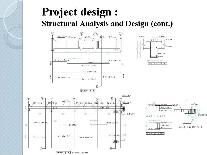 Project design : Structural Analysis and Design (cont. ) 