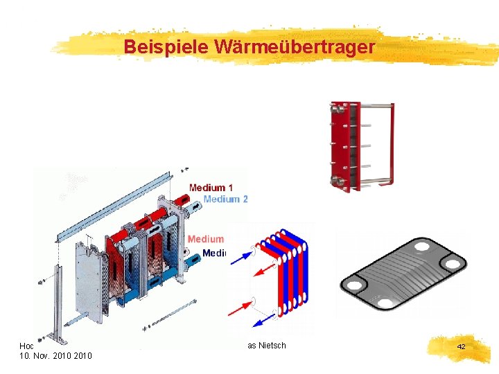 Beispiele Wärmeübertrager Hochschule Niederrhein 10. Nov. 2010 HELION Dr. Thomas Nietsch 42 