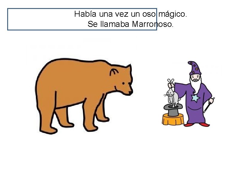 Había una vez un oso mágico. Se llamaba Marronoso. 