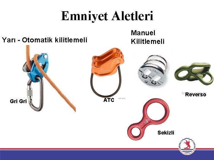 Emniyet Aletleri Manuel Kilitlemeli Yarı - Otomatik kilitlemeli Gri Reverso ATC Sekizli 