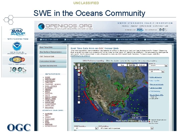 UNCLASSIFIED SWE in the Oceans Community Helping the World to Communicate Geographically 