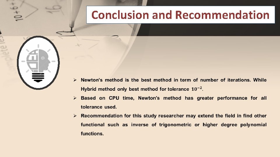 Conclusion and Recommendation 