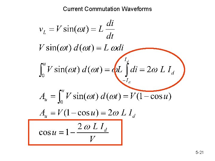 Current Commutation Waveforms 5 -21 