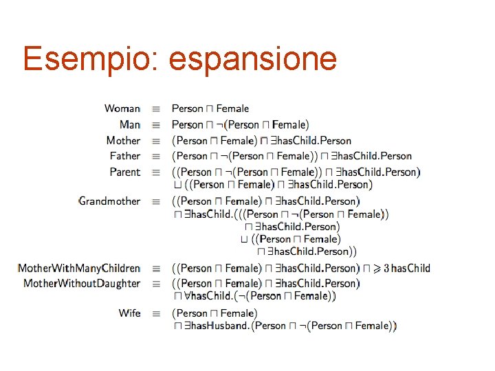 Esempio: espansione 