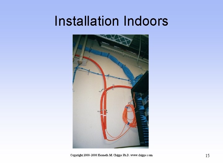 Installation Indoors Copyright 2000 -2008 Kenneth M. Chipps Ph. D. www. chipps. com 15
