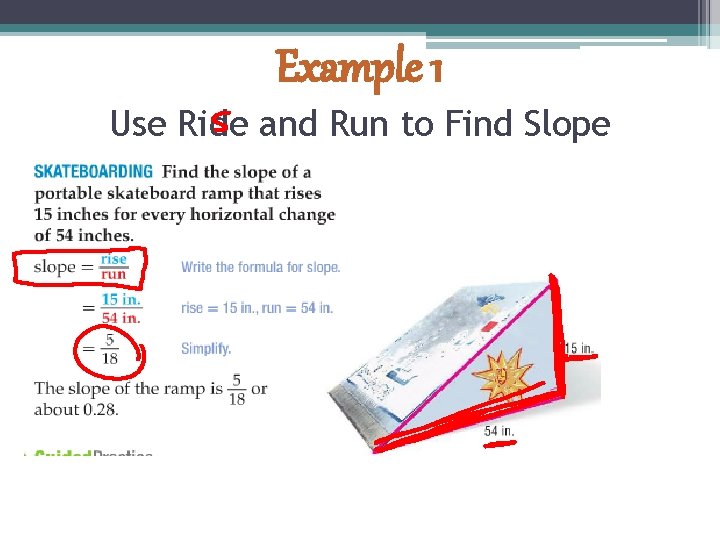 Example 1 Use Ride and Run to Find Slope 