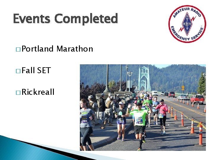Events Completed � Portland � Fall SET � Rickreall Marathon 