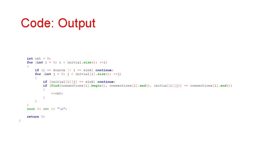 Code: Output 