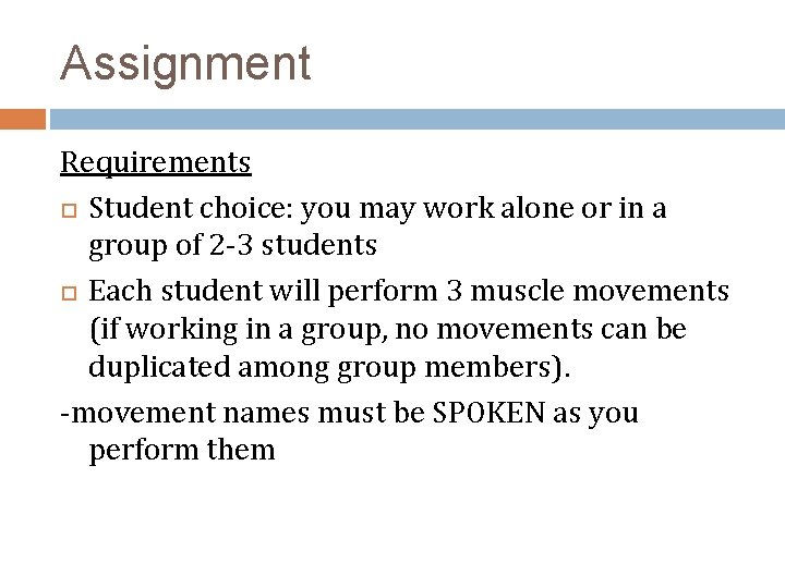 Assignment Requirements Student choice: you may work alone or in a group of 2