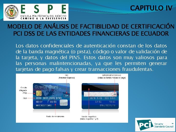 CAPITULO IV MODELO DE ANÁLISIS DE FACTIBILIDAD DE CERTIFICACIÓN PCI DSS DE LAS ENTIDADES