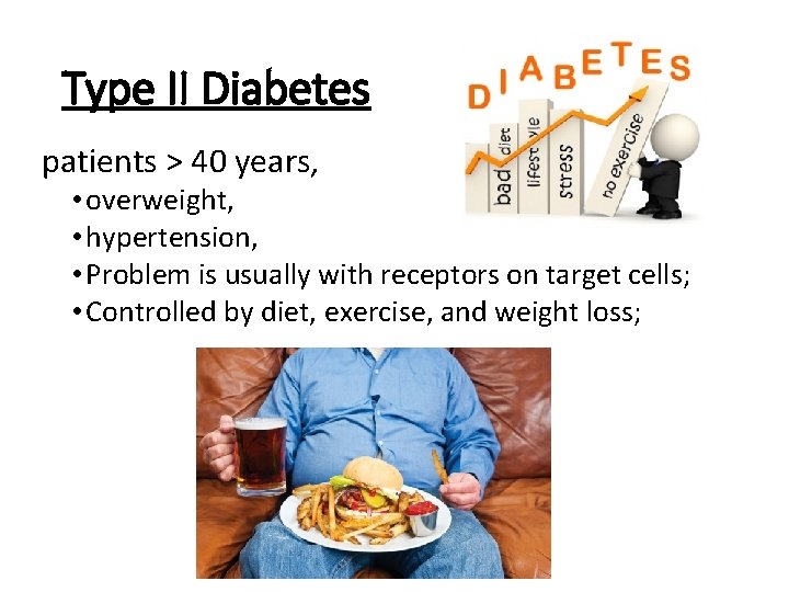 Type II Diabetes patients > 40 years, • overweight, • hypertension, • Problem is